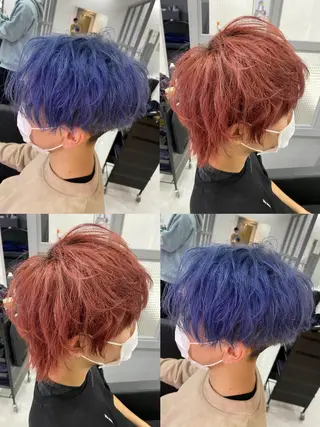 ショート カラー パーマ ヘアアレンジ メンズ 🔥メンズパーマ 特化 渡辺一翔のヘアスタイル