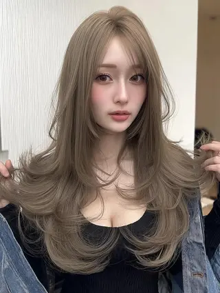 ロング カラー レイヤーカット✨ 福井雄登のヘアスタイル