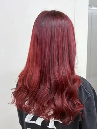 ロング カラー 🎀ブリーチなし ピンク🎀sakiのヘアスタイル