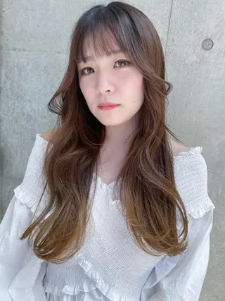 ロング 似合わせカット 迫留由弥のヘアスタイル