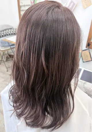 ロング カラー 園田 理沙のヘアスタイル