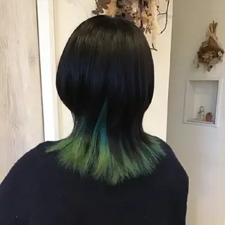 セミロング 渕 七海のヘアスタイル