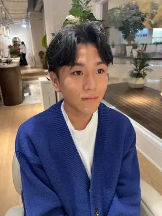 ショート パーマ メンズ 梅田茶屋町メンズ 専門美容師 山元一平のヘアスタイル