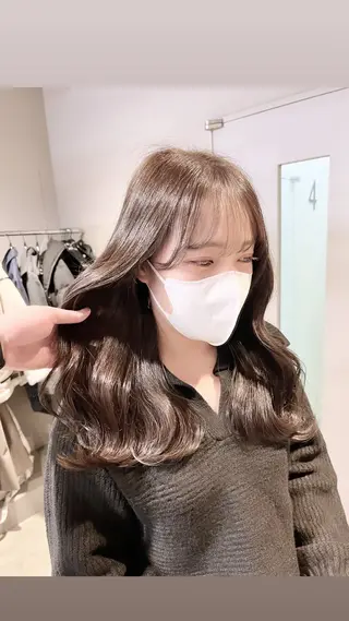 ロング カラー パーマ ヘアアレンジ メンズ 上品＆韓国風 🥀海心🥀のヘアスタイル