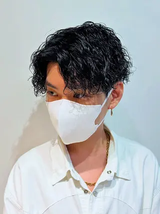 パーマ メンズ 🟦横浜駅メンズパー マ｜小上馬淳司🟦のヘアスタイル