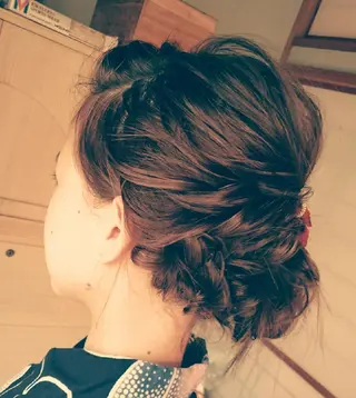 ヘアアレンジ ミディアム ヘアセット/髪質改善 /カラー/TADOのヘアスタイル