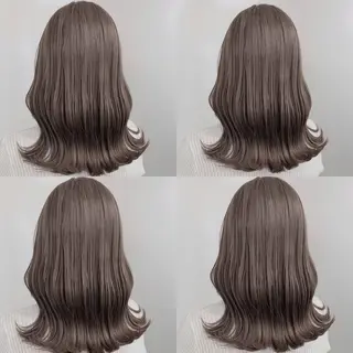 ミディアム 透明感♡グレージュ ♡ミルクティー♡のヘアスタイル