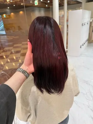 セミロング カラー 大人韓国レイヤ ー特化|角岡泉希🩶のヘアスタイル