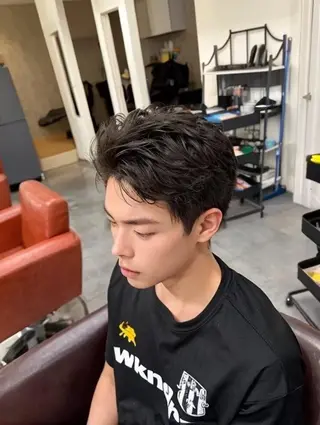メンズ 京都河原町 メンズパーマ助川龍哉のヘアスタイル