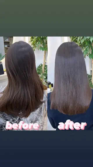 ロング 縮毛矯正・髪質改善 特化 出納 直起のヘアスタイル