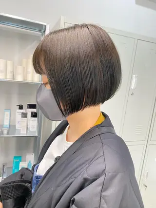 ショート 天神最安値エクステ カラーレイヤーカットのヘアスタイル