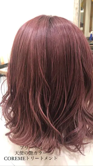 ミディアム カラー 縮毛矯正/髪質改善/ 艶髪ササキナツミのヘアスタイル