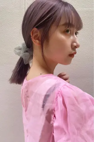 セミロング カラー ヘアアレンジ 福岡似合わせレイヤー /ウルフ/ハイトーンのヘアスタイル