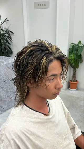 ミディアム カラー パーマ メンズ 【髪質改善💠艶髪】 よねゆうのヘアスタイル