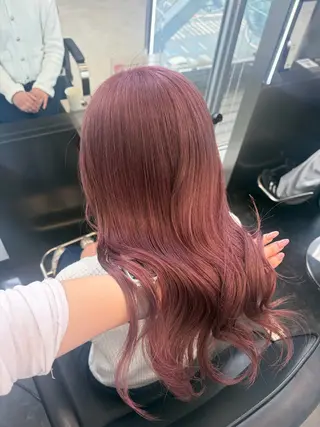 セミロング カラー パーマ ヘアアレンジ 髪質改善/艶髪 /SARA💕のヘアスタイル