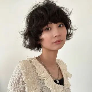 ショート パーマ 🪷ボブ/ レイヤーカット/壁谷のヘアスタイル