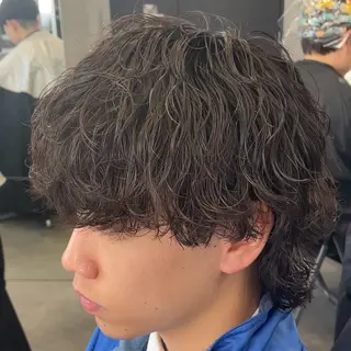 ミディアム パーマ ヘアアレンジ メンズ fifth 石川 凪のヘアスタイル