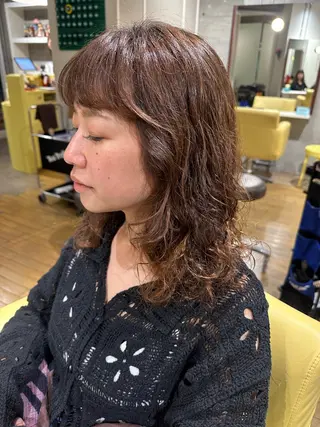 パーマ Deguchi Momokaのヘアスタイル