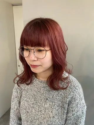 ミディアム カラー ヘアアレンジ ボブ /ニュアンス/ satomi🧸💖のヘアスタイル