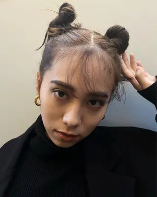 セミロング カラー ヘアアレンジ shoji༄ mikuのヘアスタイル