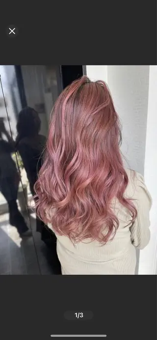 ロング カラー ヘアカラー&縮毛矯正 STAR☆RIVERのヘアスタイル