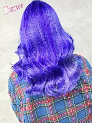 ロング 大阪レミーエクステ チビ編み込みのヘアスタイル