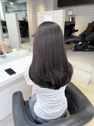 ロング カラー パーマ ヘアアレンジ メンズ キッズ 上品＆韓国風 🥀海心🥀のヘアスタイル