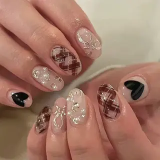 ネイル ネイル💕& まつ毛パーマのネイルデザイン