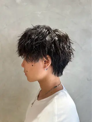 メンズ 横浜/メンズカット 曲がる縮毛矯正のヘアスタイル