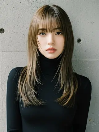 ロング ウルフカット 811 大阪梅田 ウルフのヘアスタイル