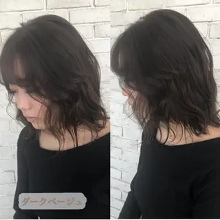 ショート カラー Acchon/心斎橋 💚ダブルカラーのヘアスタイル