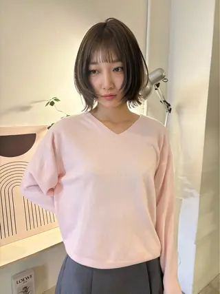 ショート rinka/暖色 ボブカットモデルのヘアスタイル