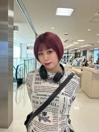 ショート カラー ヘアアレンジ/ベー ジュchiakiのヘアスタイル