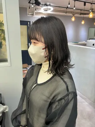 セミロング カラー きよはらちさき🍑 柔らかカラー🌱🫧のヘアスタイル