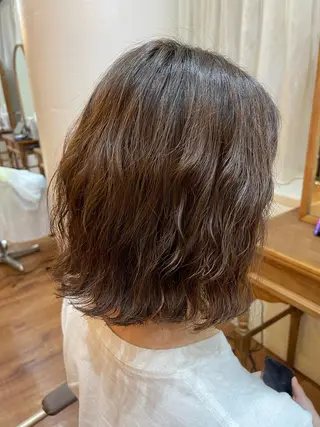 セミロング パーマ 🇰🇷韓国ヘア/ sumireのヘアスタイル