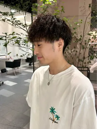 パーマ メンズ 中原 優美のヘアスタイル