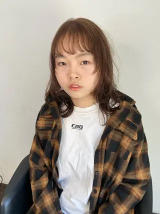 セミロング カラー パーマ ヘアアレンジ 🌼似合わせのプロ 心斎橋/rena🌼のマツエク・マツパデザイン