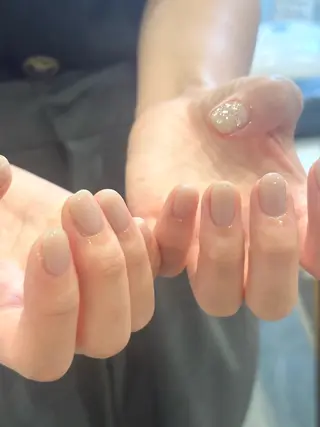 ネイル 本町🤍ちゅるん 自爪育成✨🤍のネイルデザイン