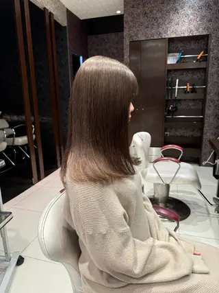 ミディアム カラー 縮毛/髪質改善 上野颯太のヘアスタイル