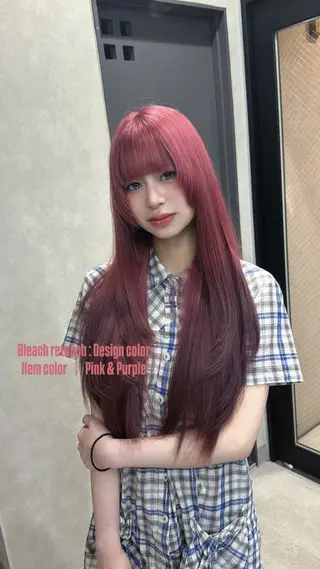 ロング GiseL ゆうな 5階 ブリーチのヘアスタイル