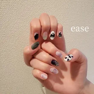 ショート カラー キッズ パーマ ネイル ヘアアレンジ マツエク・マツパ メンズ アイブロウ ease NAILSALONのネイルデザイン
