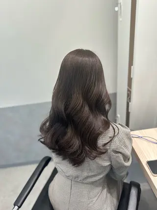 セミロング カラー ヘアアレンジ ダブルカラー｜ なおき｜池袋美容師のヘアスタイル