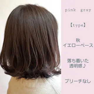 ミディアム カラー 髪質改善 常世田のヘアスタイル