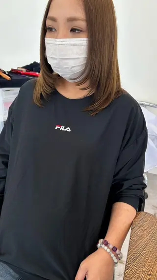 ミディアム TERUYA shionのヘアスタイル