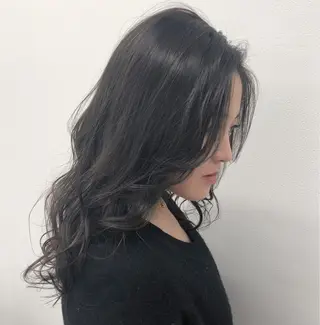 ミディアム カラー 柔らかbeige モトキのヘアスタイル