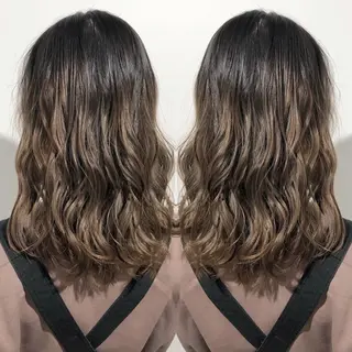 ロング カラー ブリーチ特化 梅田本多翔のヘアスタイル