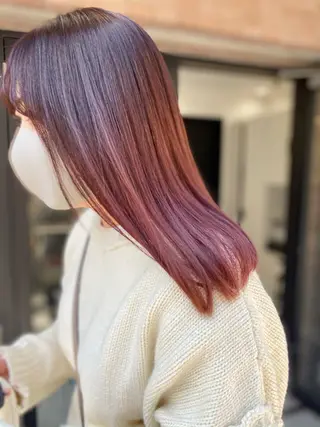 ロング カラー レイヤーカット 赤み消し　店長/大和のヘアスタイル