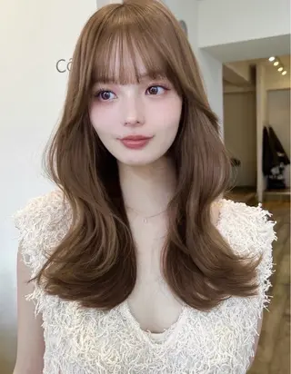 ミディアム カラー 透明感カラー ʜ ᴀ ʀ ᴜのヘアスタイル