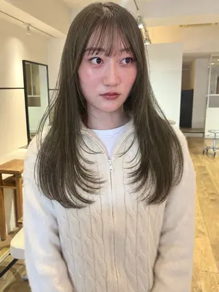 ロング カラー chika/暖色カラ ー/レイヤー/茶屋町のヘアスタイル