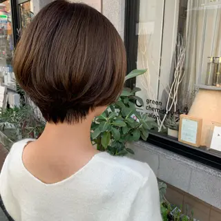 ショート 艶髪color💎髪 質改善ストレート大吉のヘアスタイル